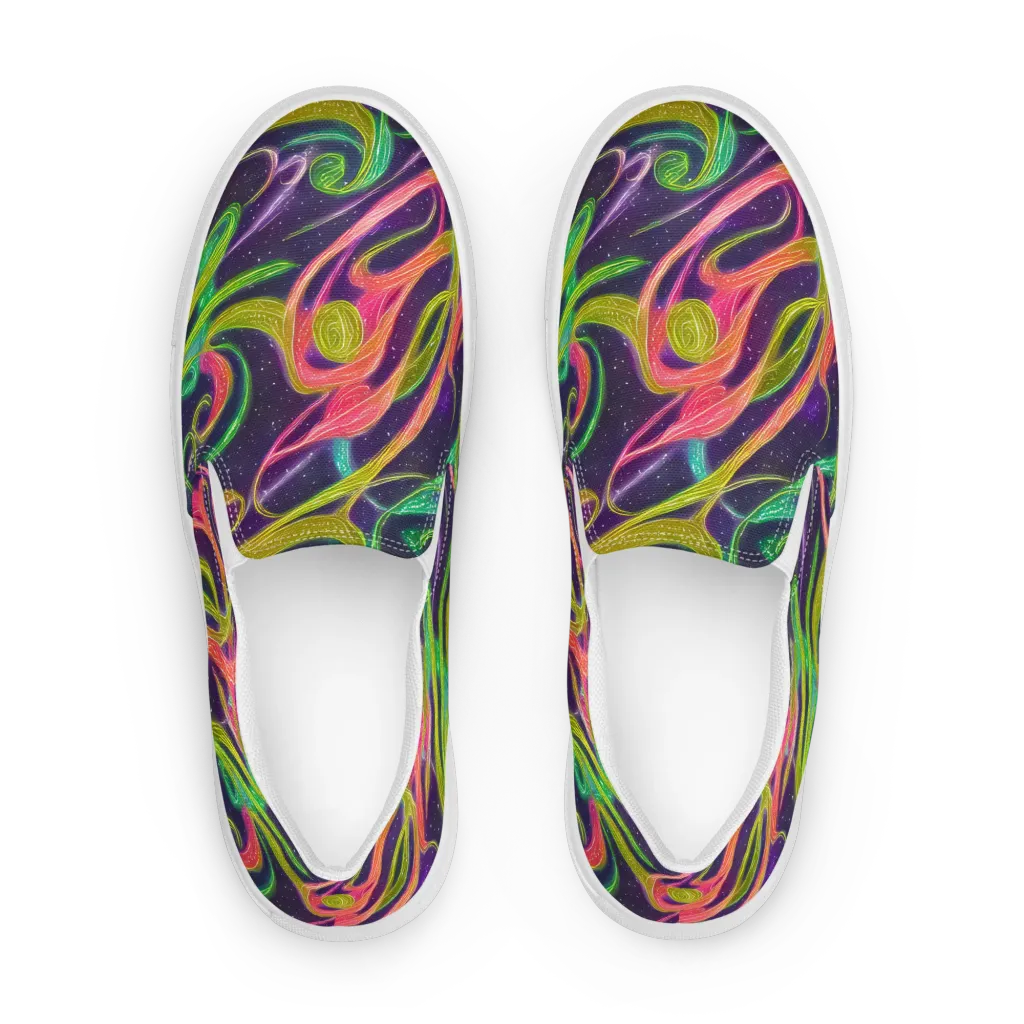 Starlight Serpent on Women's Slip-On Canvas Shoes — Front