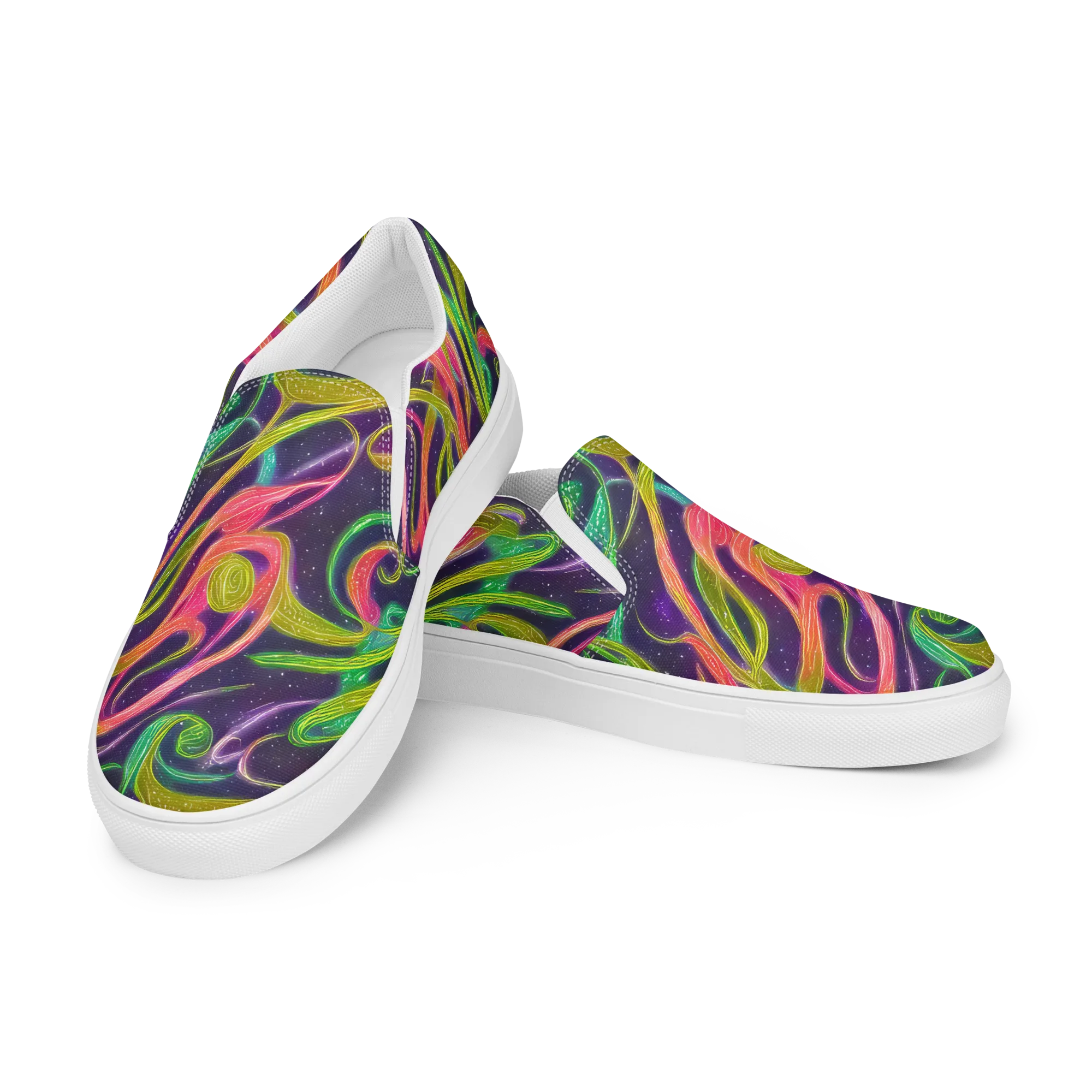 Starlight Serpent on Women's Slip-On Canvas Shoes — Left Front