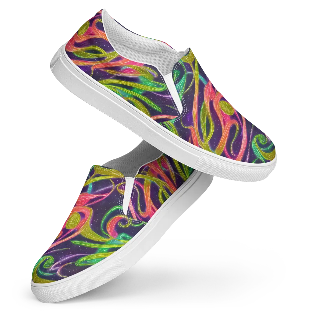 Starlight Serpent on Women's Slip-On Canvas Shoes — Front
