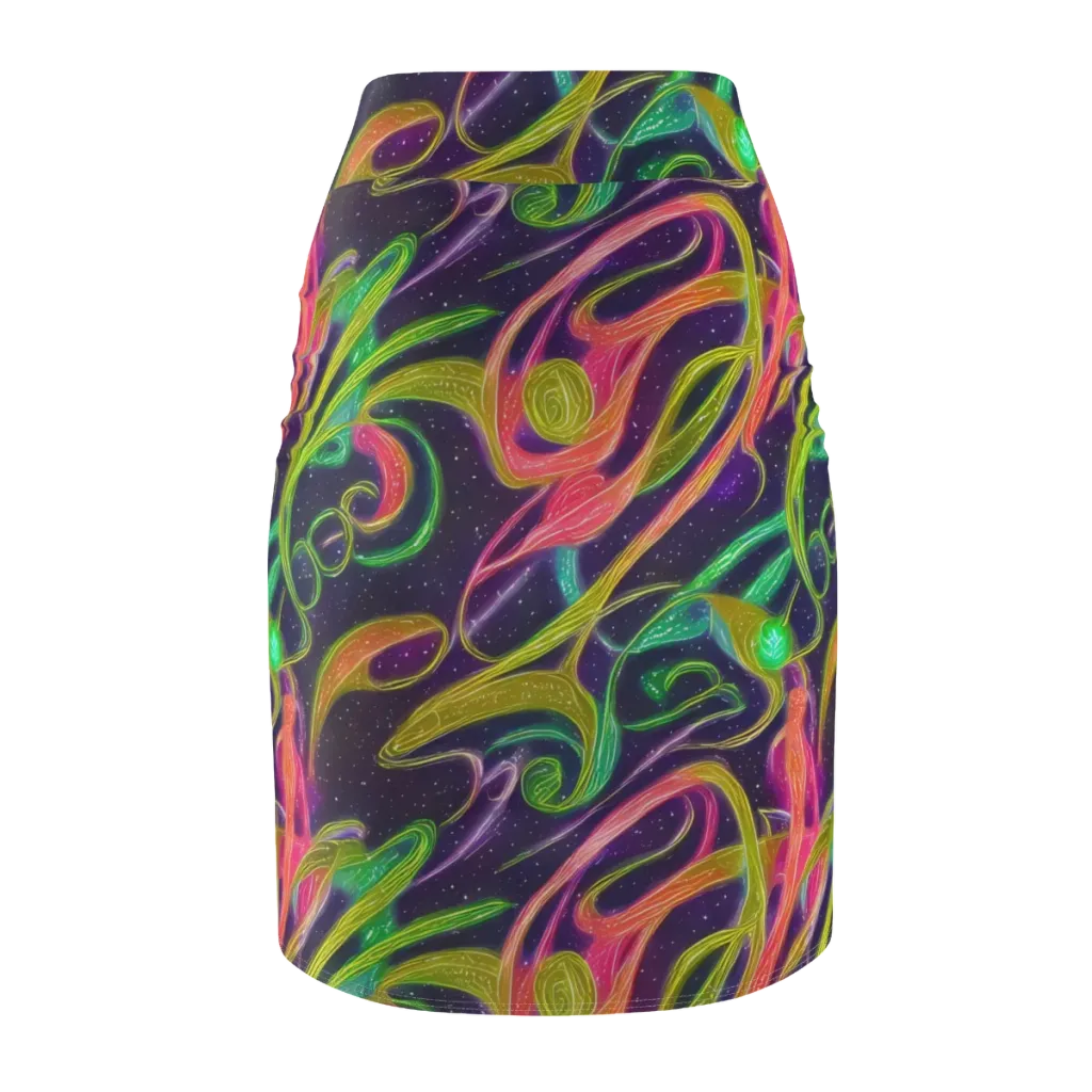 Starlight Serpent on Pencil Skirt — Back