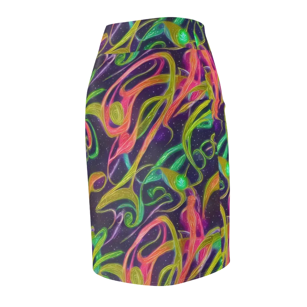 Starlight Serpent on Pencil Skirt — Back Side