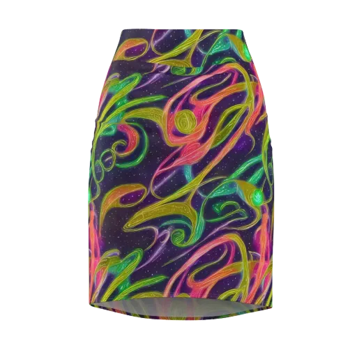 Starlight Serpent on a Pencil Skirt
