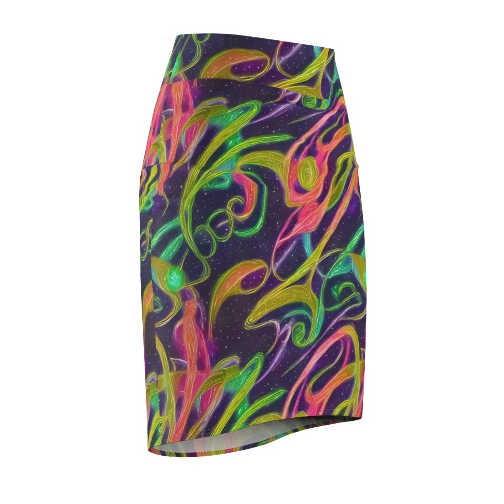 Starlight Serpent on Pencil Skirt — Front Side
