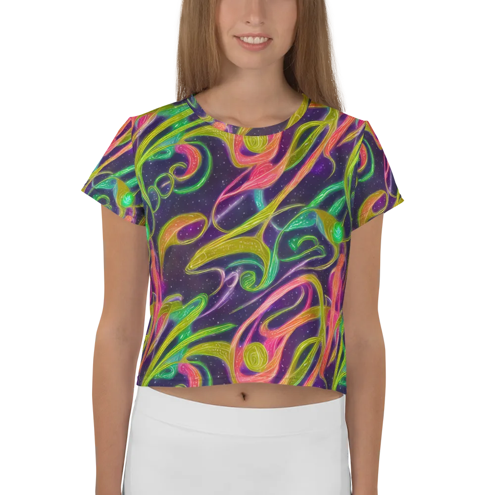 Starlight Serpent on Crop Tee — Front
