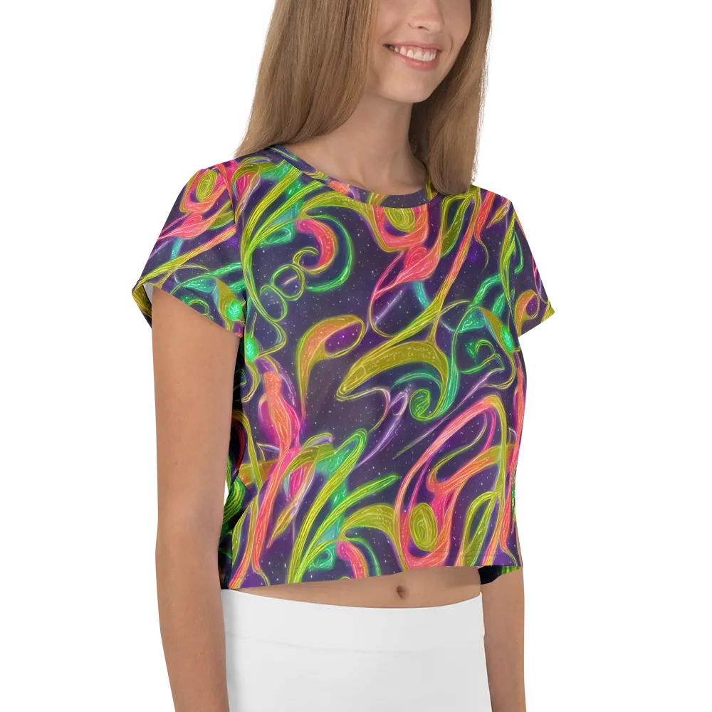 Starlight Serpent on Crop Tee — Right