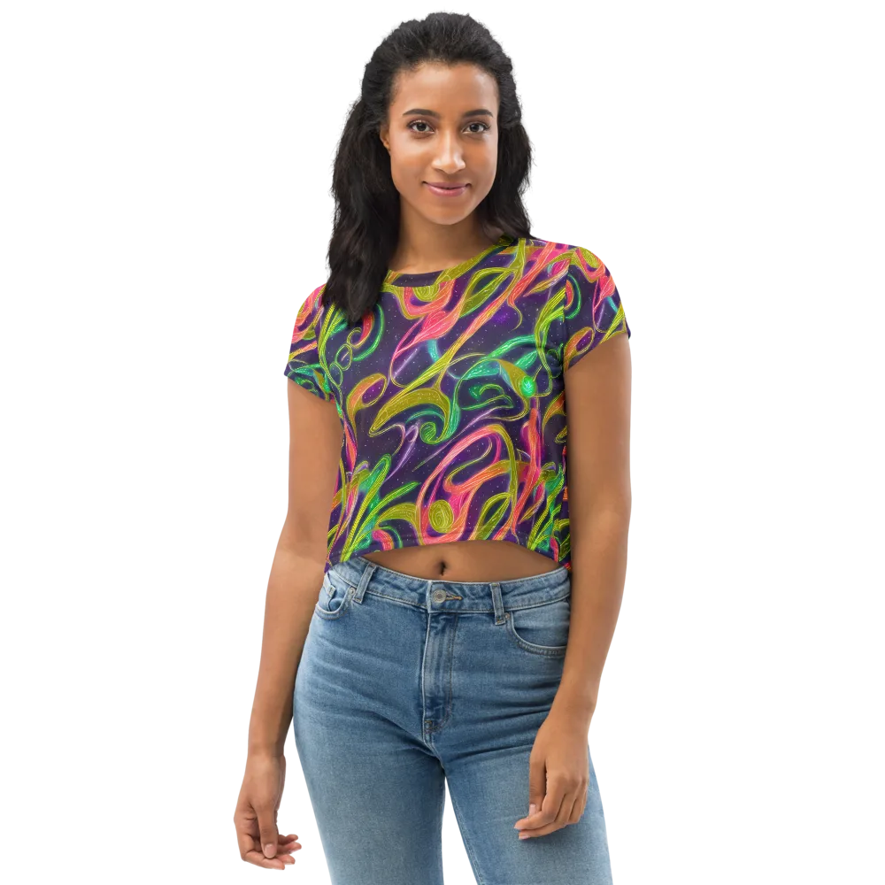 Starlight Serpent on Crop Tee — Front