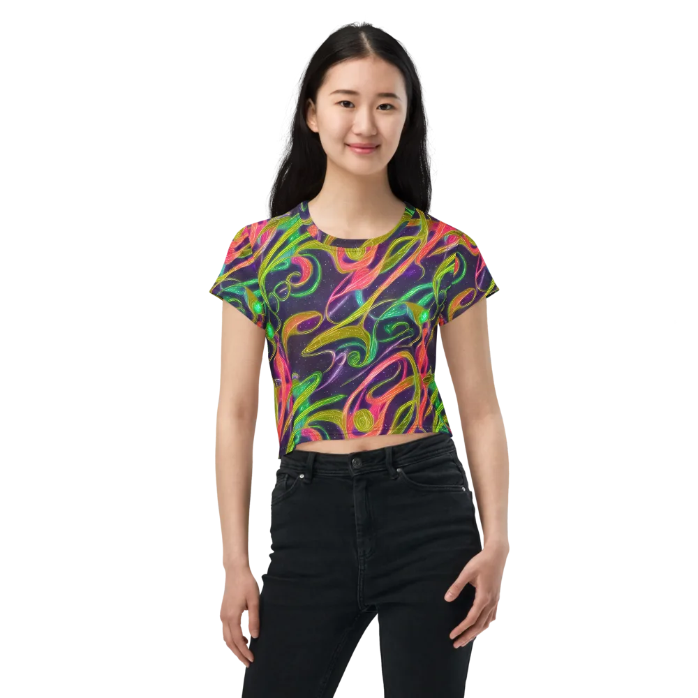 Starlight Serpent on Crop Tee — Front