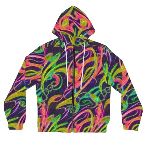 Starlight Serpent on a Women's Full-Zip Hoodie