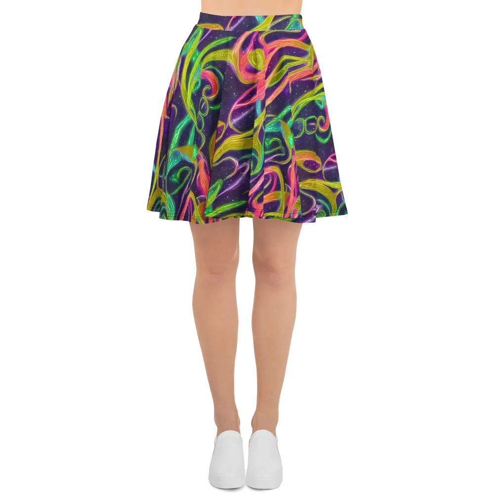 Starlight Serpent on Skater Skirt — Front