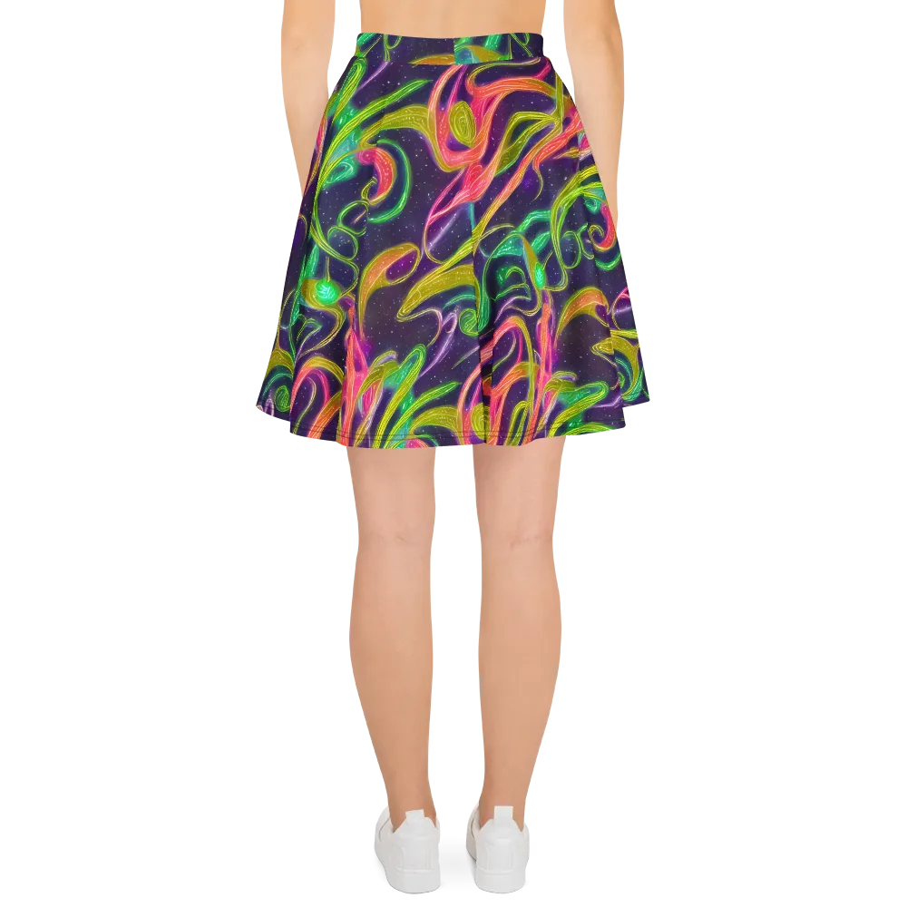 Starlight Serpent on Skater Skirt — Back