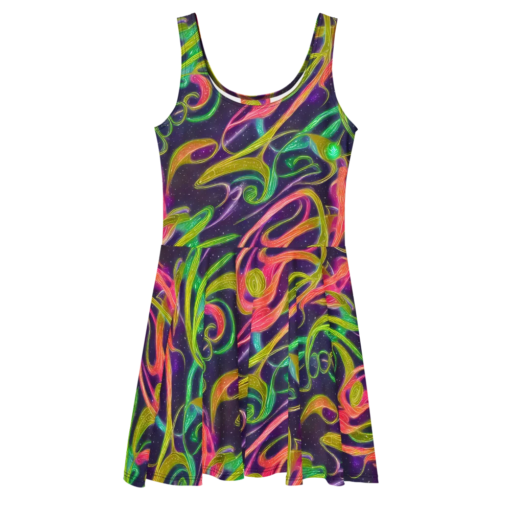 Starlight Serpent on Skater Dress — Front