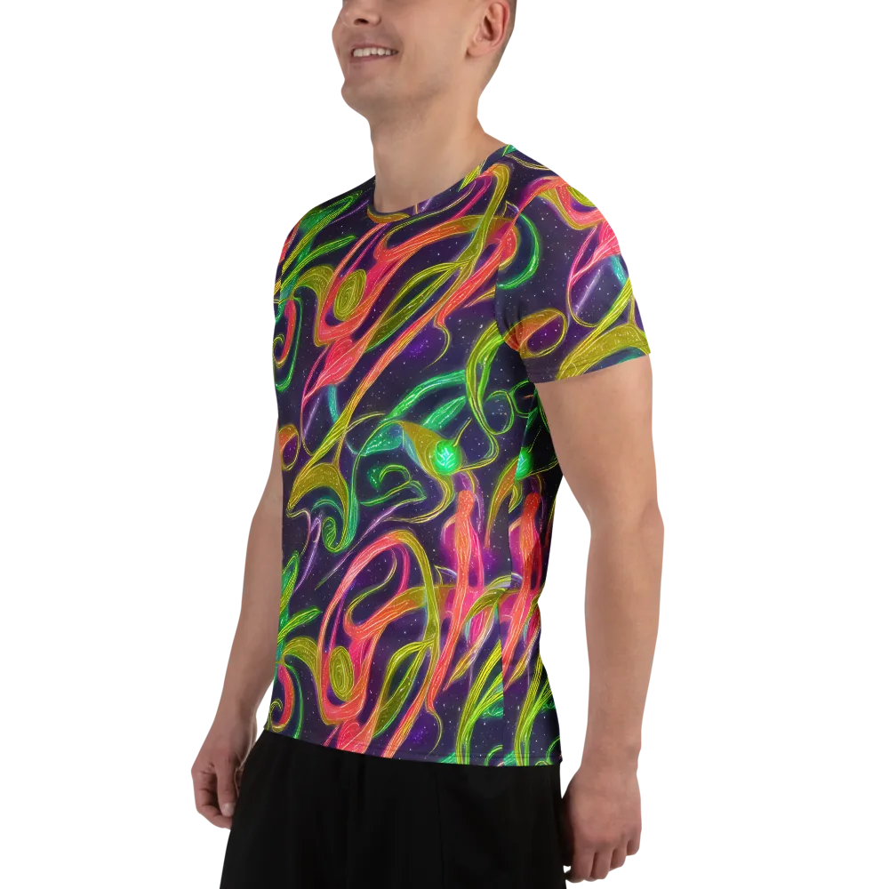 Starlight Serpent on Men's Athletic T-Shirt — Left