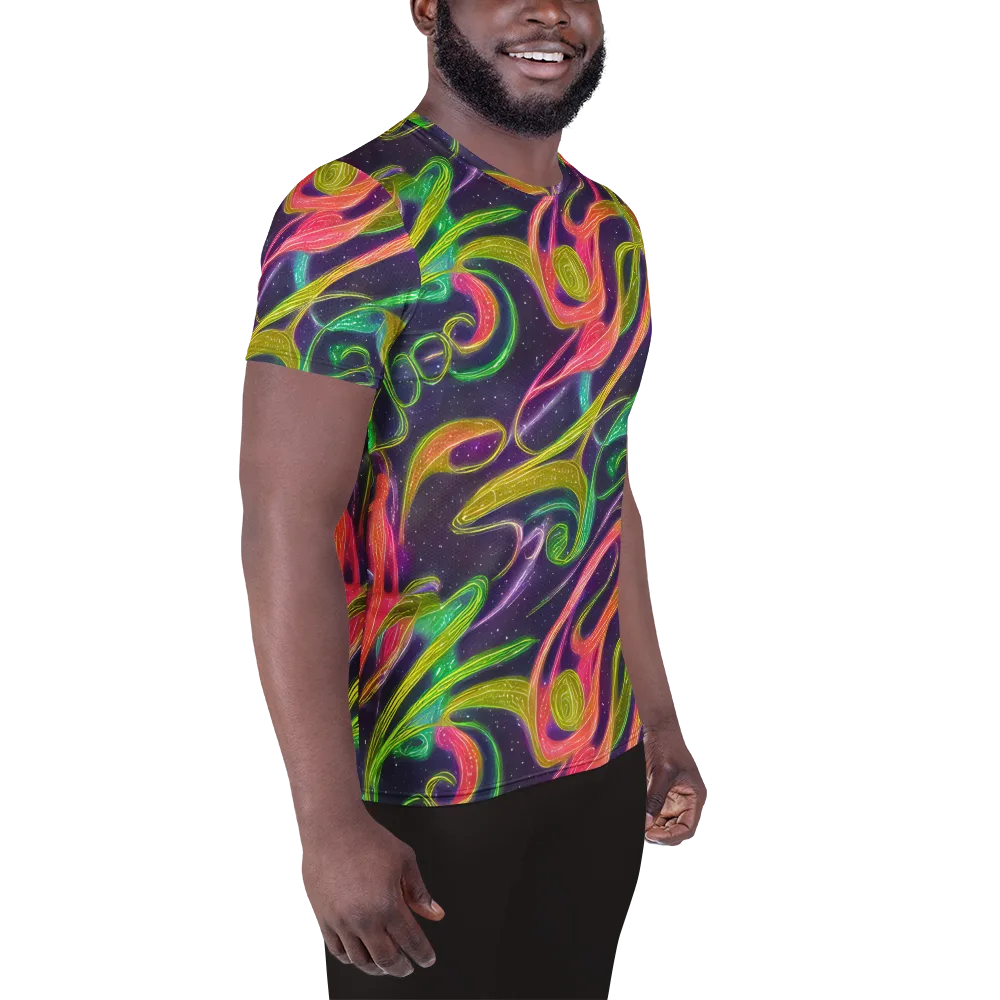 Starlight Serpent on Men's Athletic T-Shirt — Right