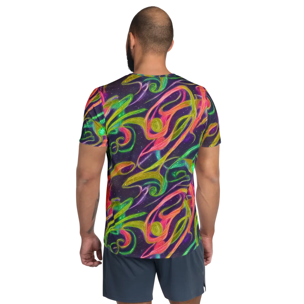 Starlight Serpent on Men's Athletic T-Shirt — Back