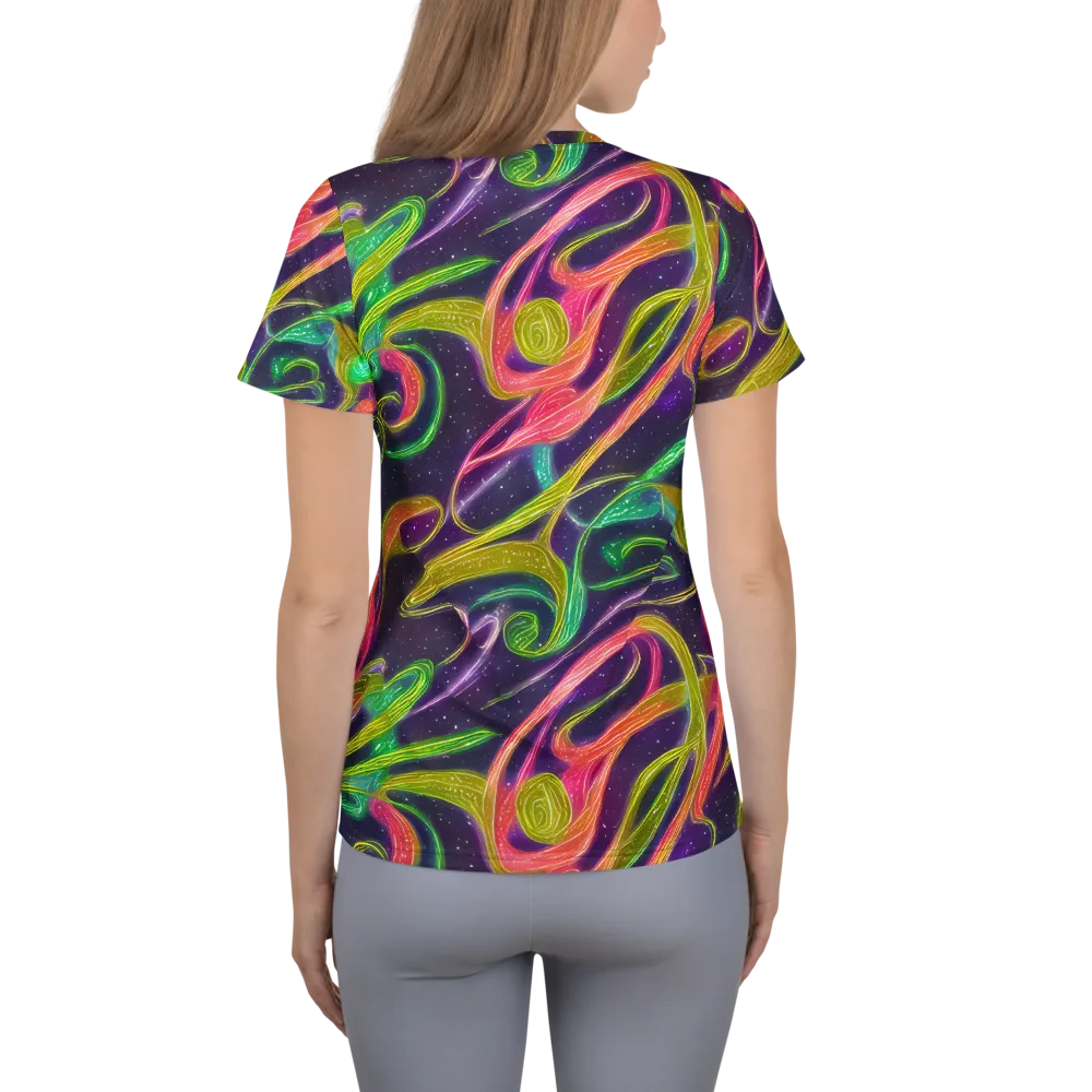Starlight Serpent on Women's Athletic T-Shirt — Back