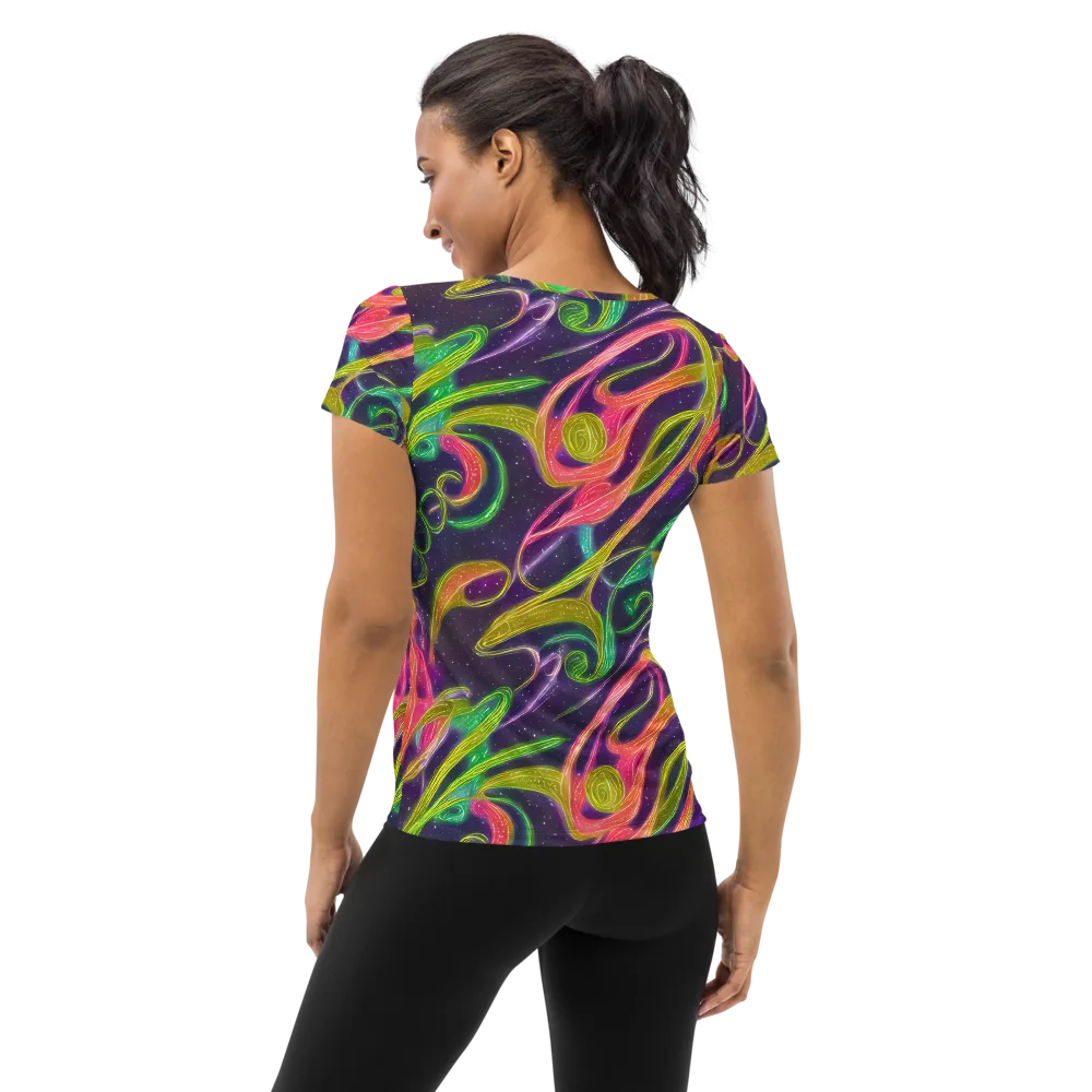 Starlight Serpent on Women's Athletic T-Shirt — Back
