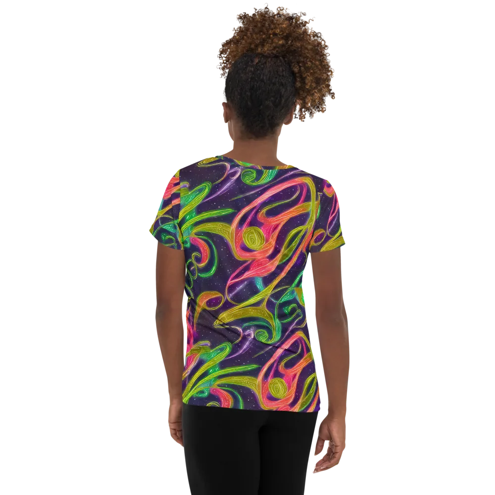 Starlight Serpent on Women's Athletic T-Shirt — Back