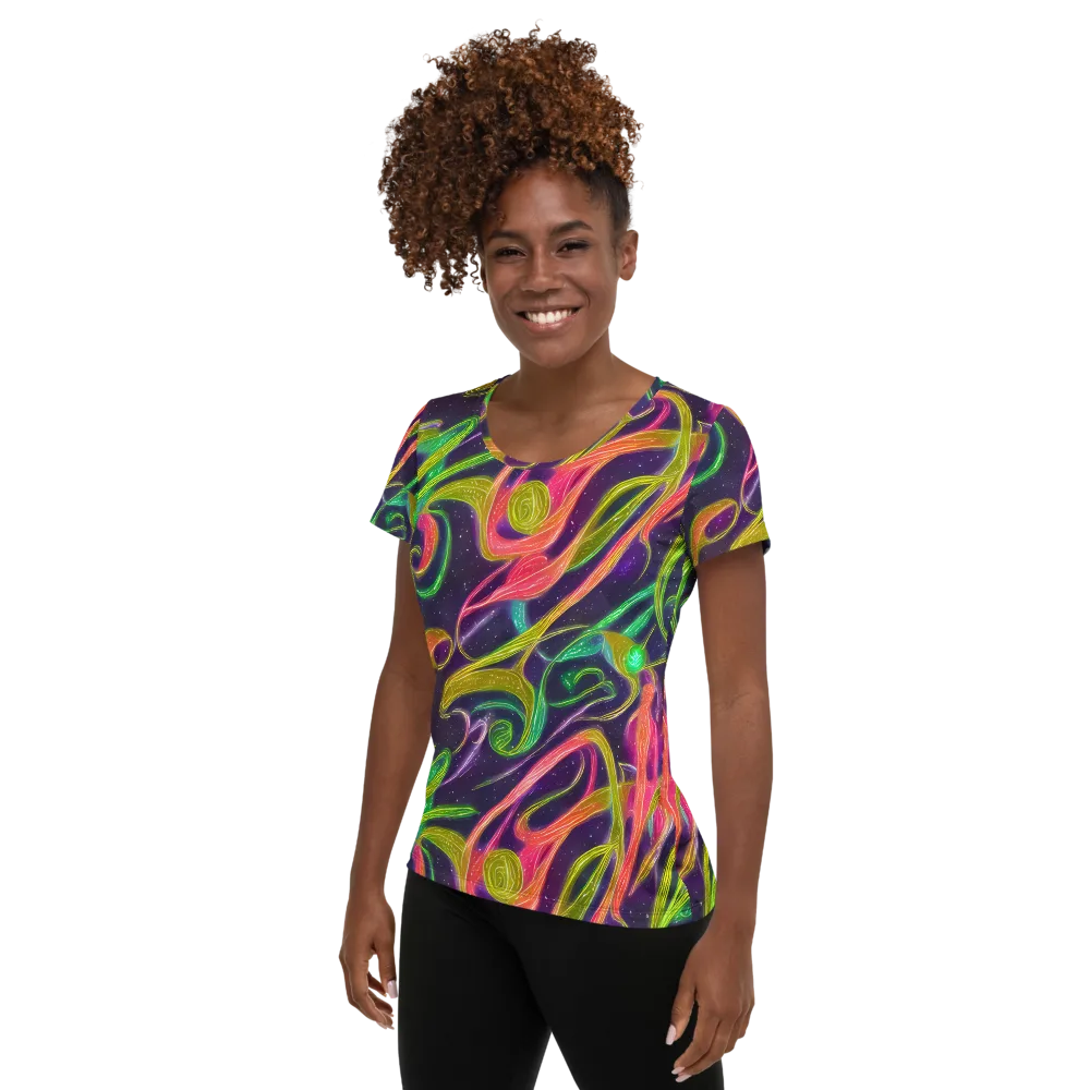Starlight Serpent on Women's Athletic T-Shirt — Left