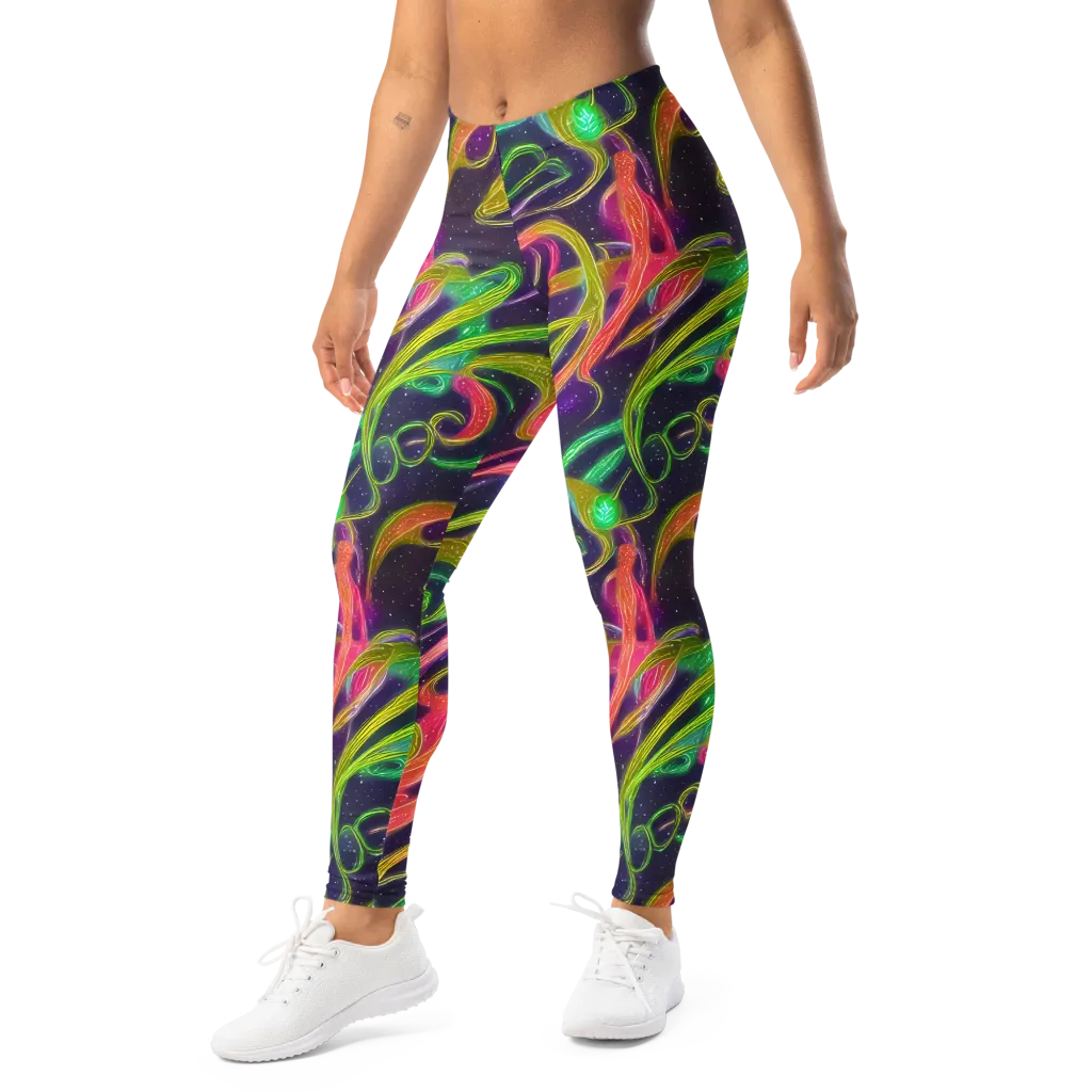 Starlight Serpent on Leggings — Left Front