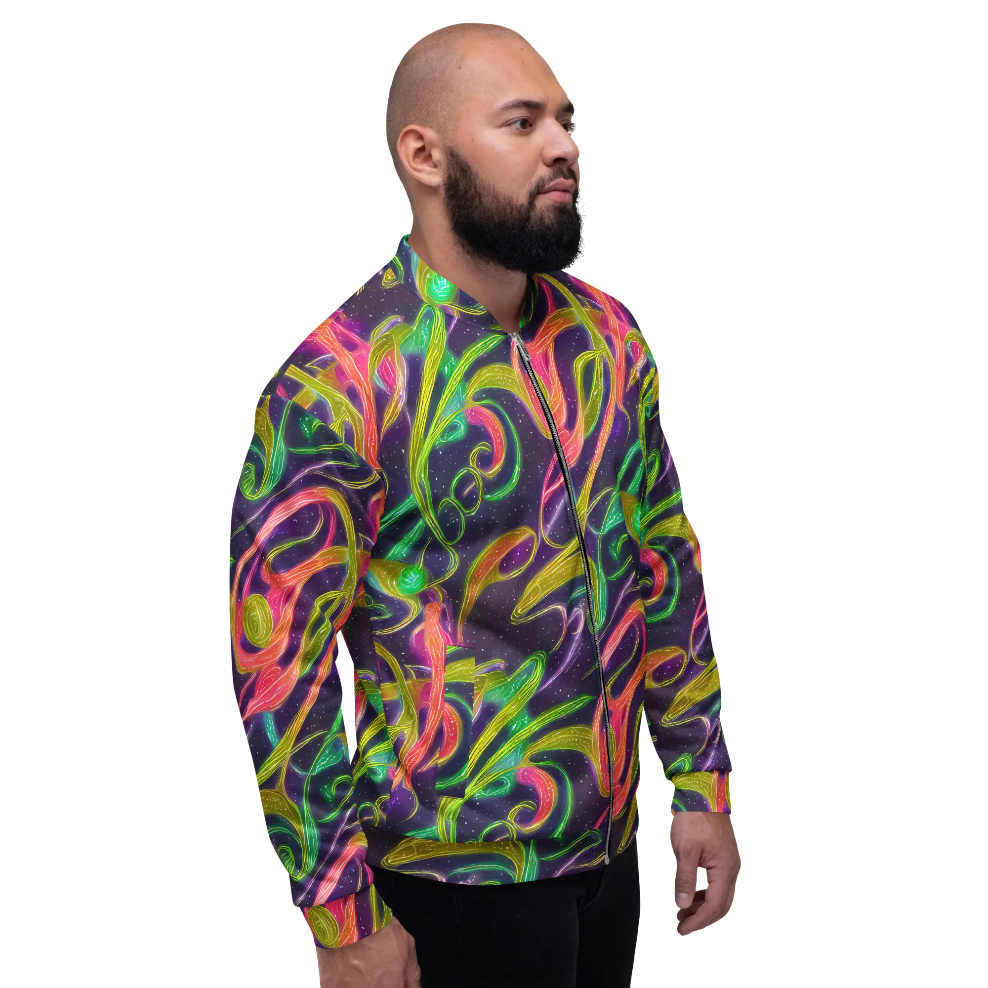 Starlight Serpent on Bomber Jacket — Right