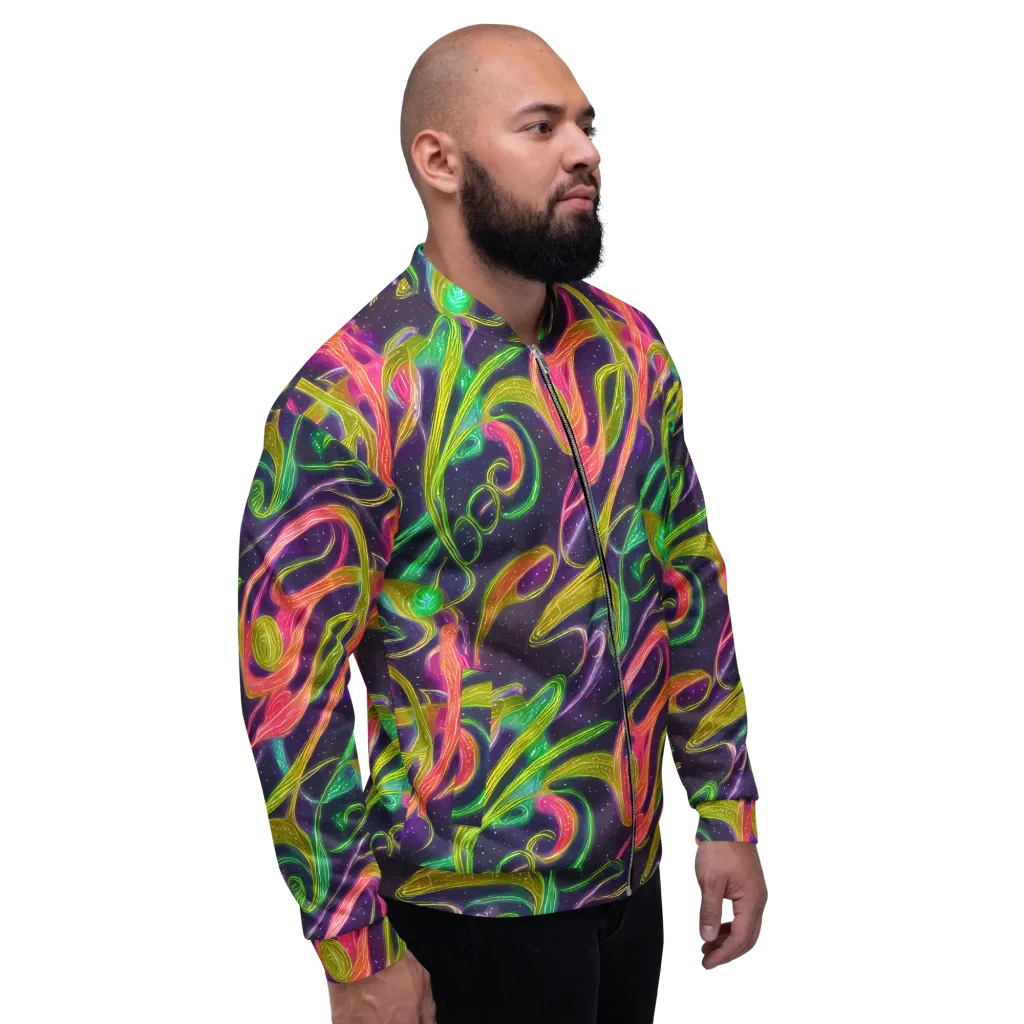 Starlight Serpent on Bomber Jacket — Right