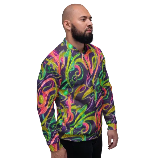 Starlight Serpent on a Bomber Jacket