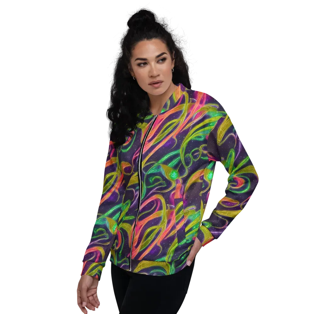 Starlight Serpent on Bomber Jacket — Left