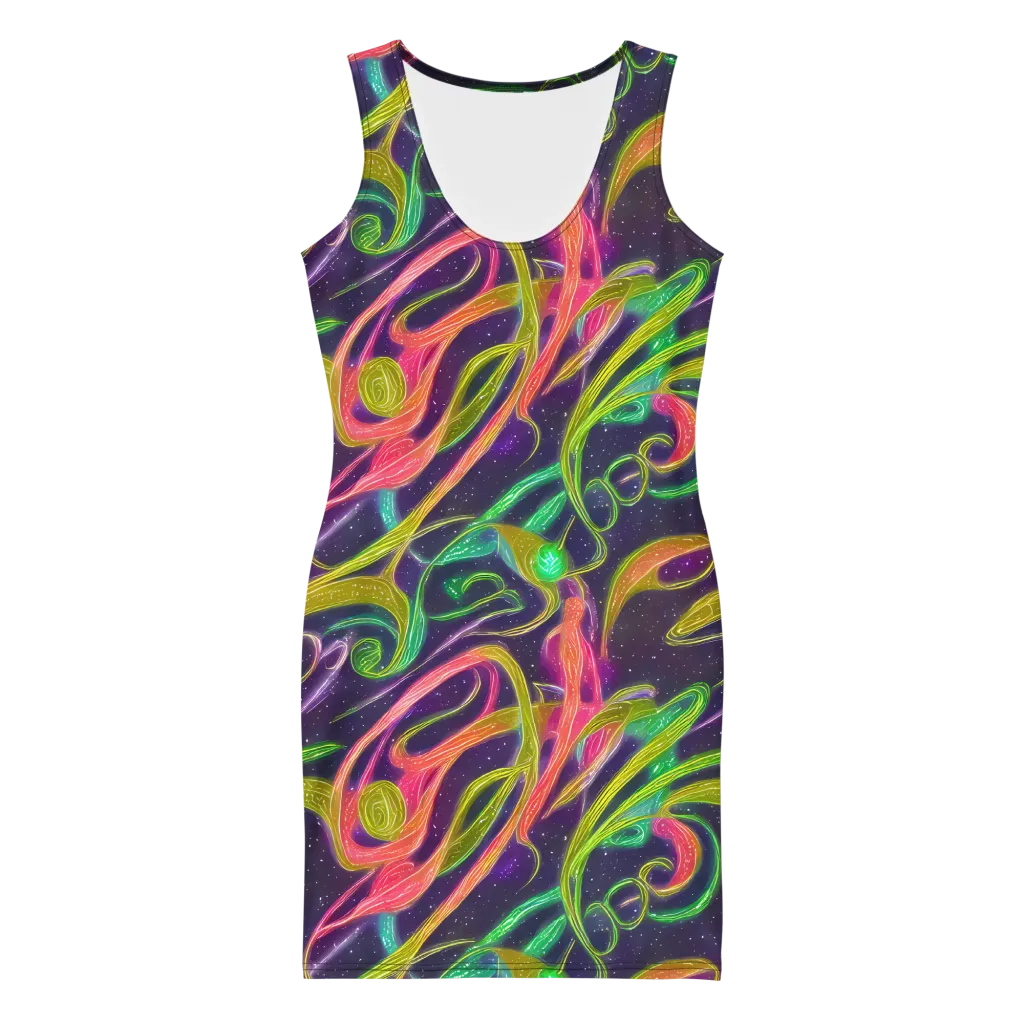 Starlight Serpent on Bodycon Dress — Front