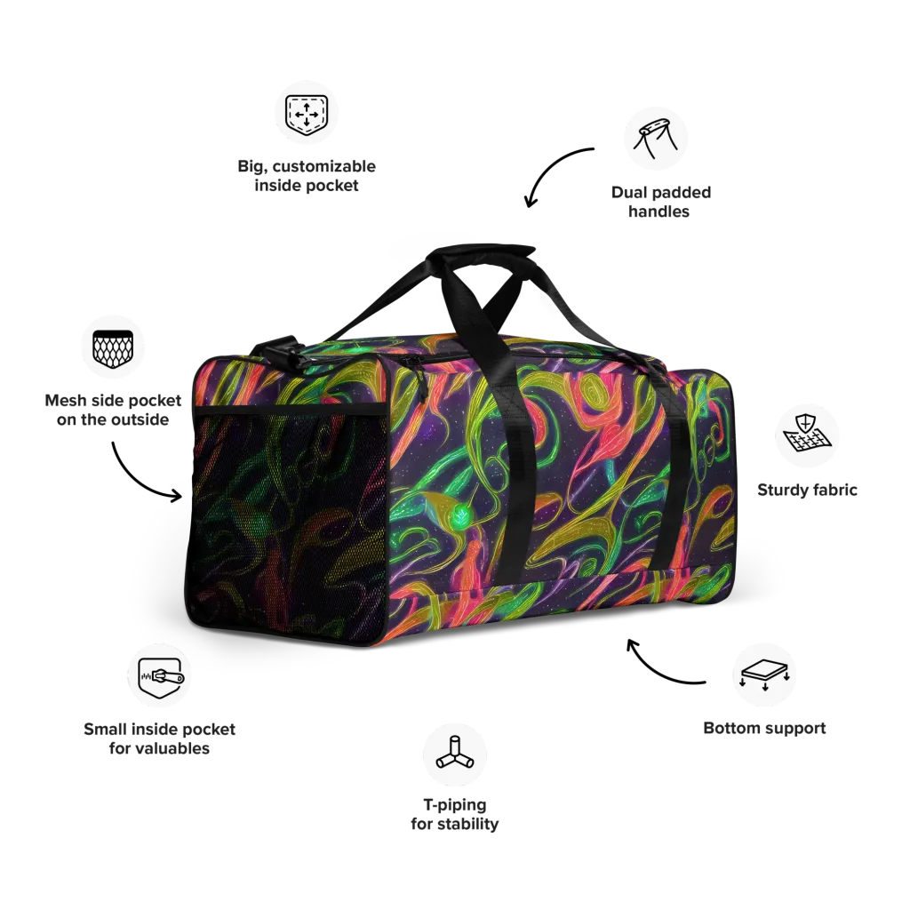 Starlight Serpent on Duffle Bag — Right Front