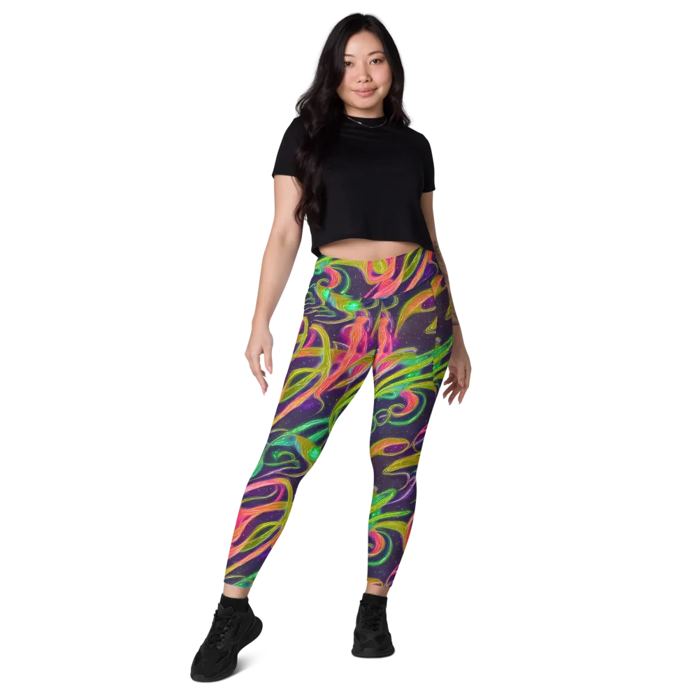 Starlight Serpent on Leggings with Pockets — Front