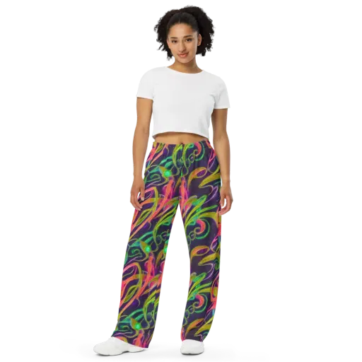 Starlight Serpent on a Wide-Leg Pants
