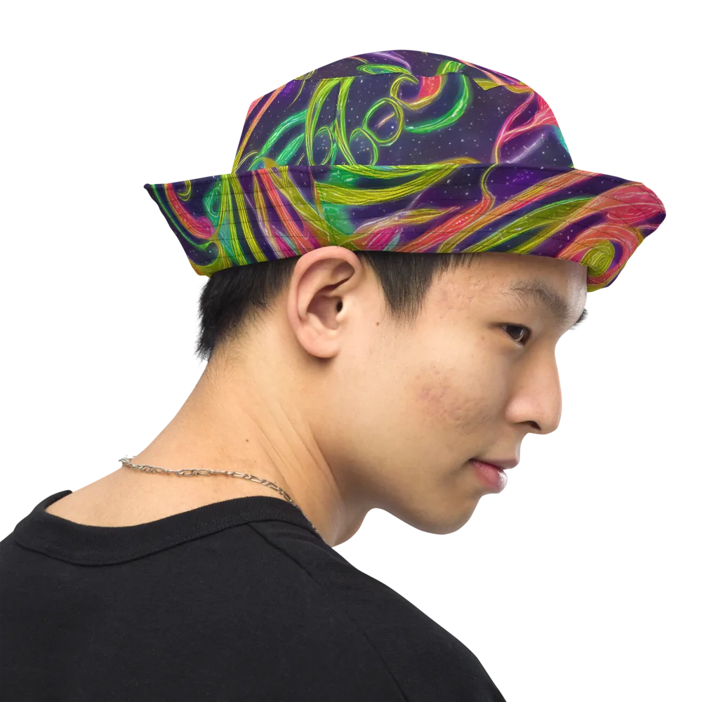 Starlight Serpent on Reversible Bucket Hat — Right Outside