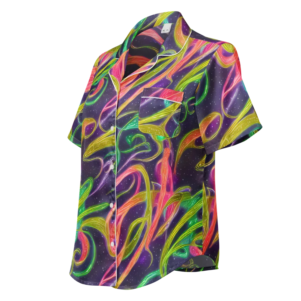 Starlight Serpent on Women's Short Sleeve Pajama Top — Left Front