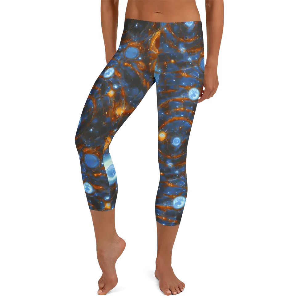Azure Event Horizon on Capri Leggings — Front