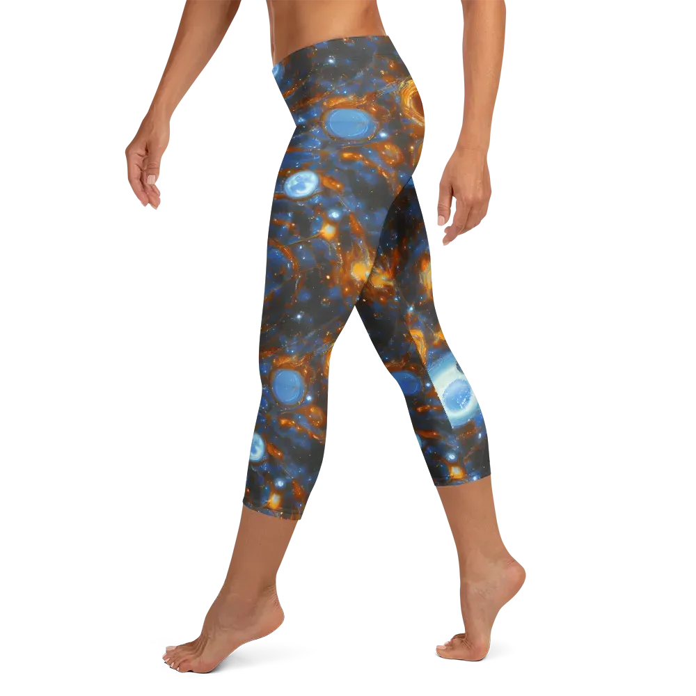 Azure Event Horizon on Capri Leggings — Left