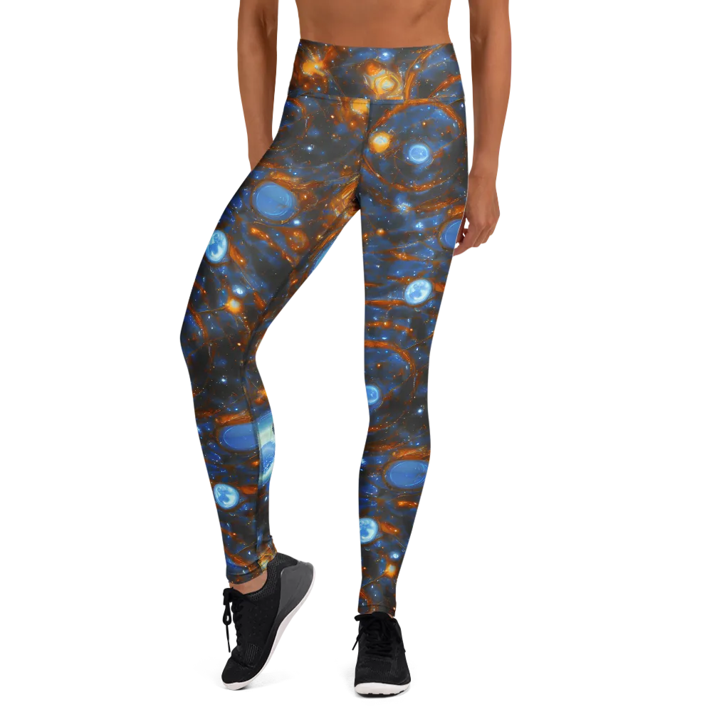 Azure Event Horizon on Yoga Leggings — Front