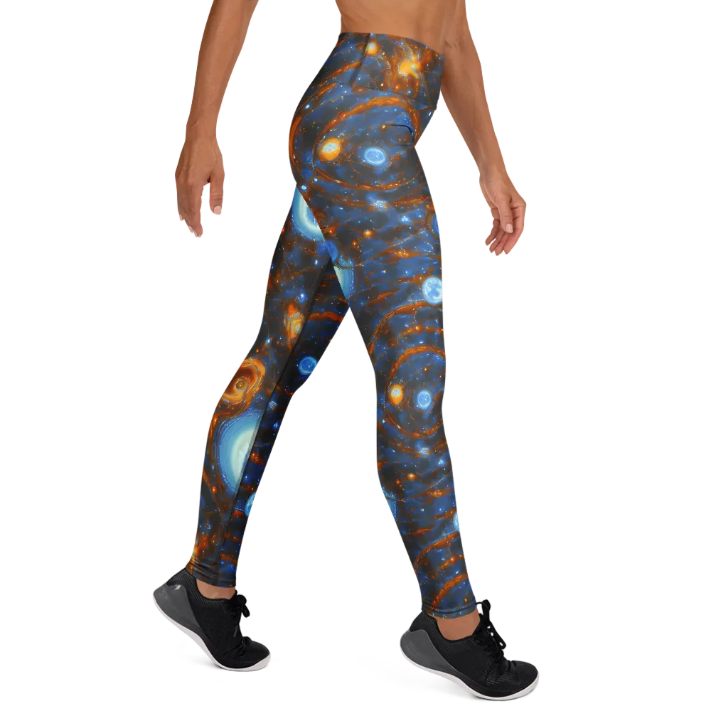 Azure Event Horizon on Yoga Leggings — Right