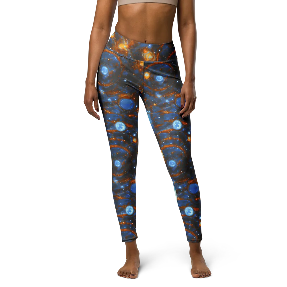 Azure Event Horizon on Yoga Leggings — Front