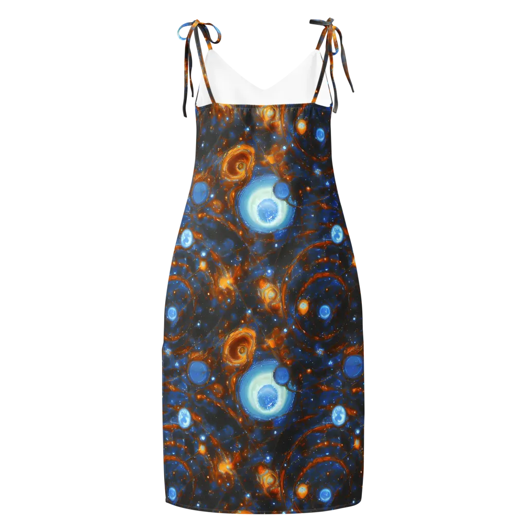 Azure Event Horizon on Slip Dress — Back