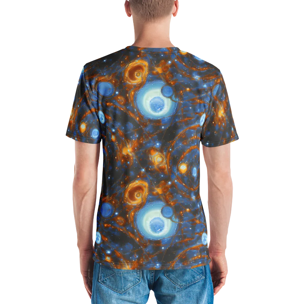 Azure Event Horizon on Men's Crew Neck T-Shirt — Back