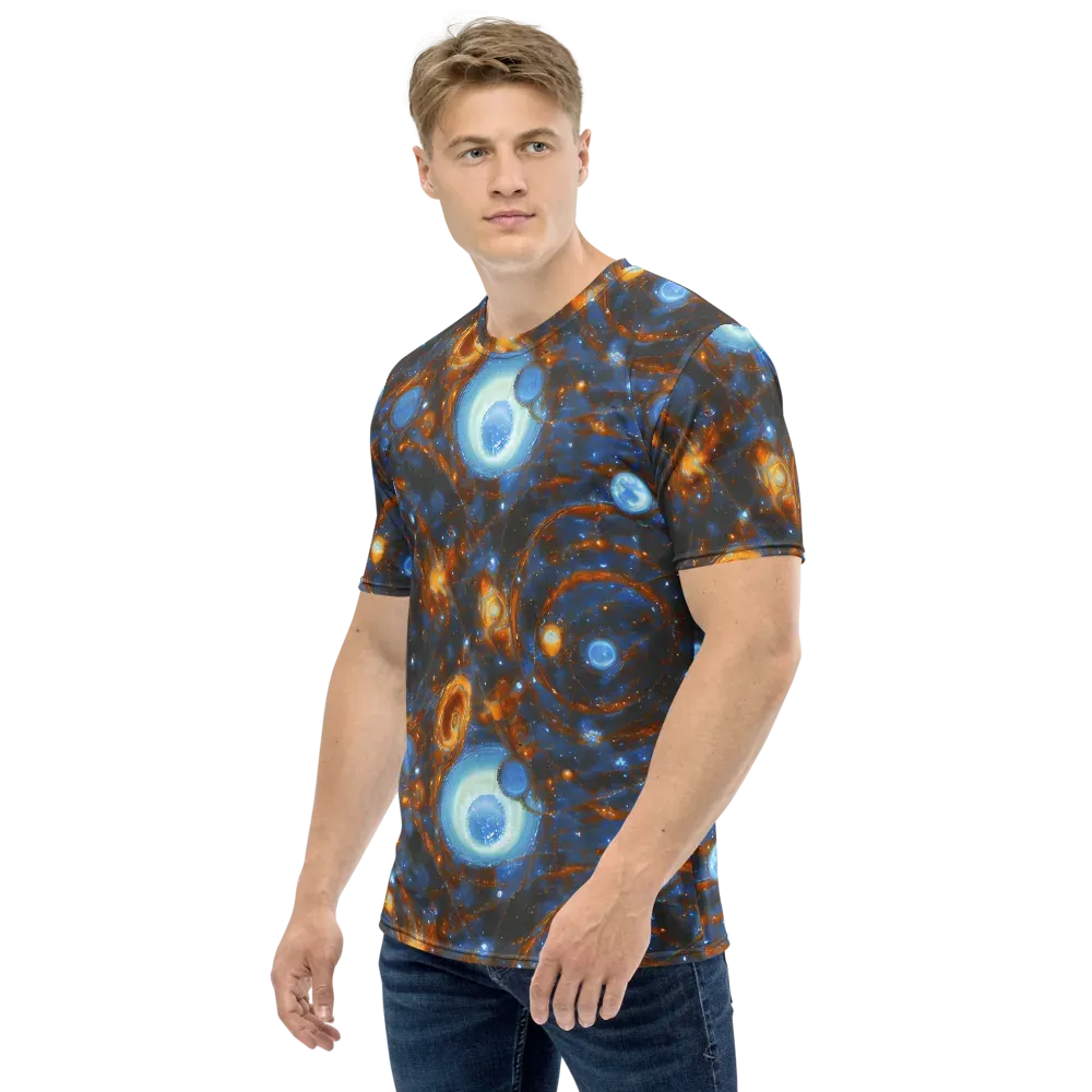 Azure Event Horizon on Men's Crew Neck T-Shirt — Left