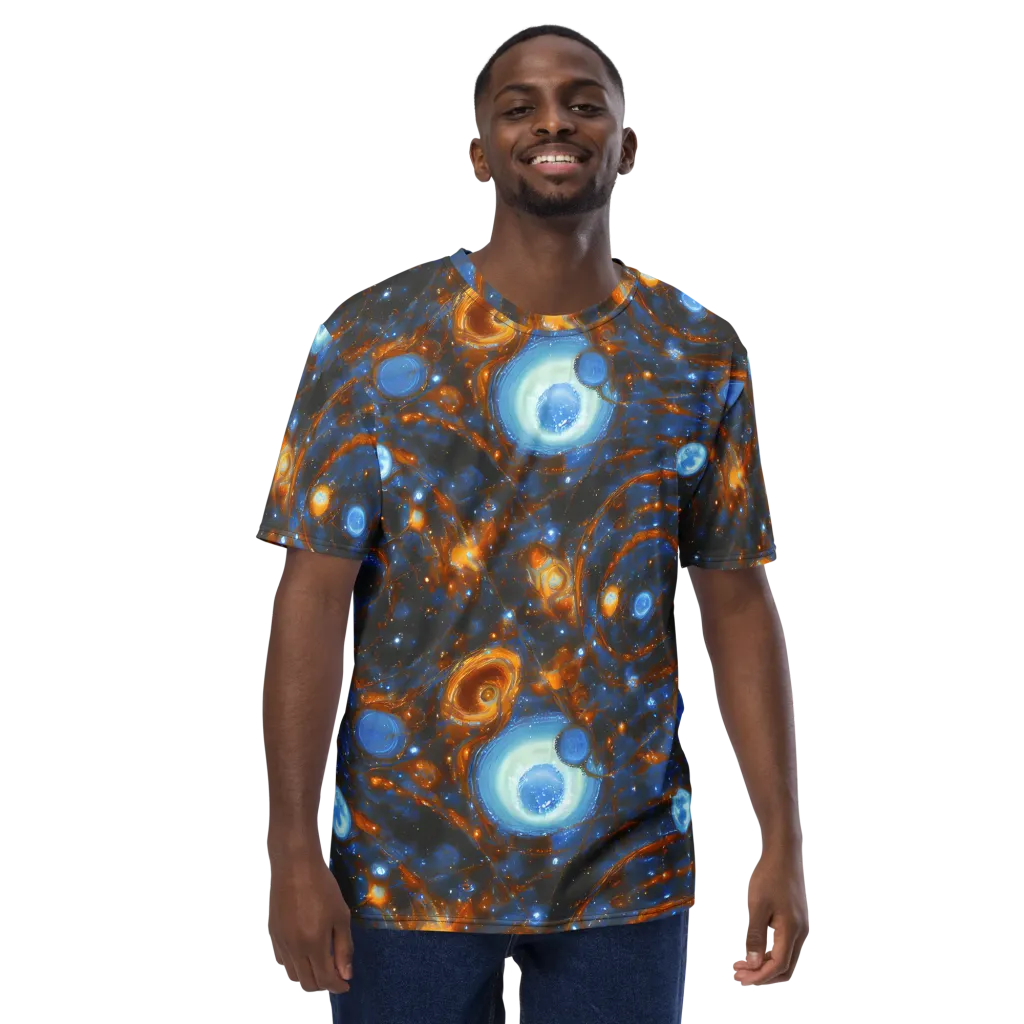 Azure Event Horizon on Men's Crew Neck T-Shirt — Front