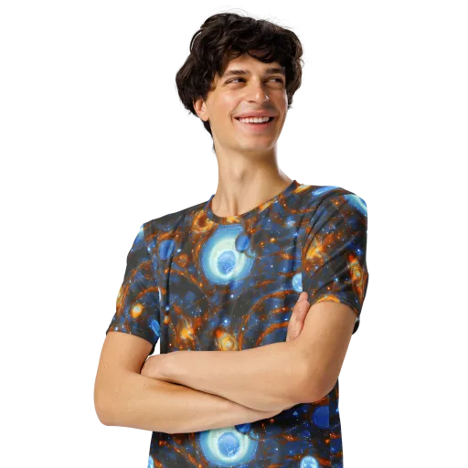 Azure Event Horizon on a Men's Crew Neck T-Shirt
