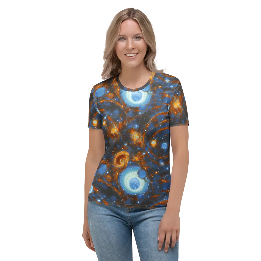 Azure Event Horizon on Women's Crew Neck T-Shirt — Front