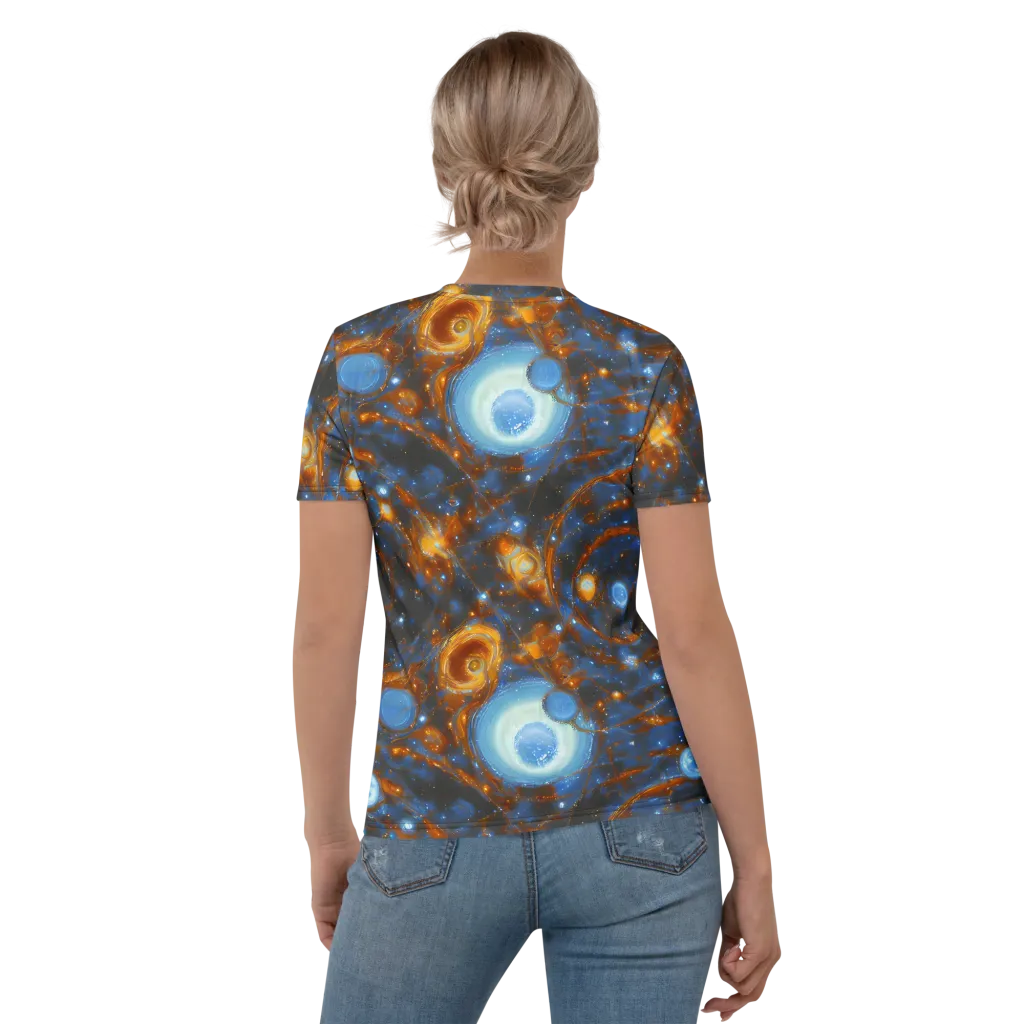 Azure Event Horizon on Women's Crew Neck T-Shirt — Back