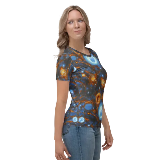 Azure Event Horizon on a Women's Crew Neck T-Shirt