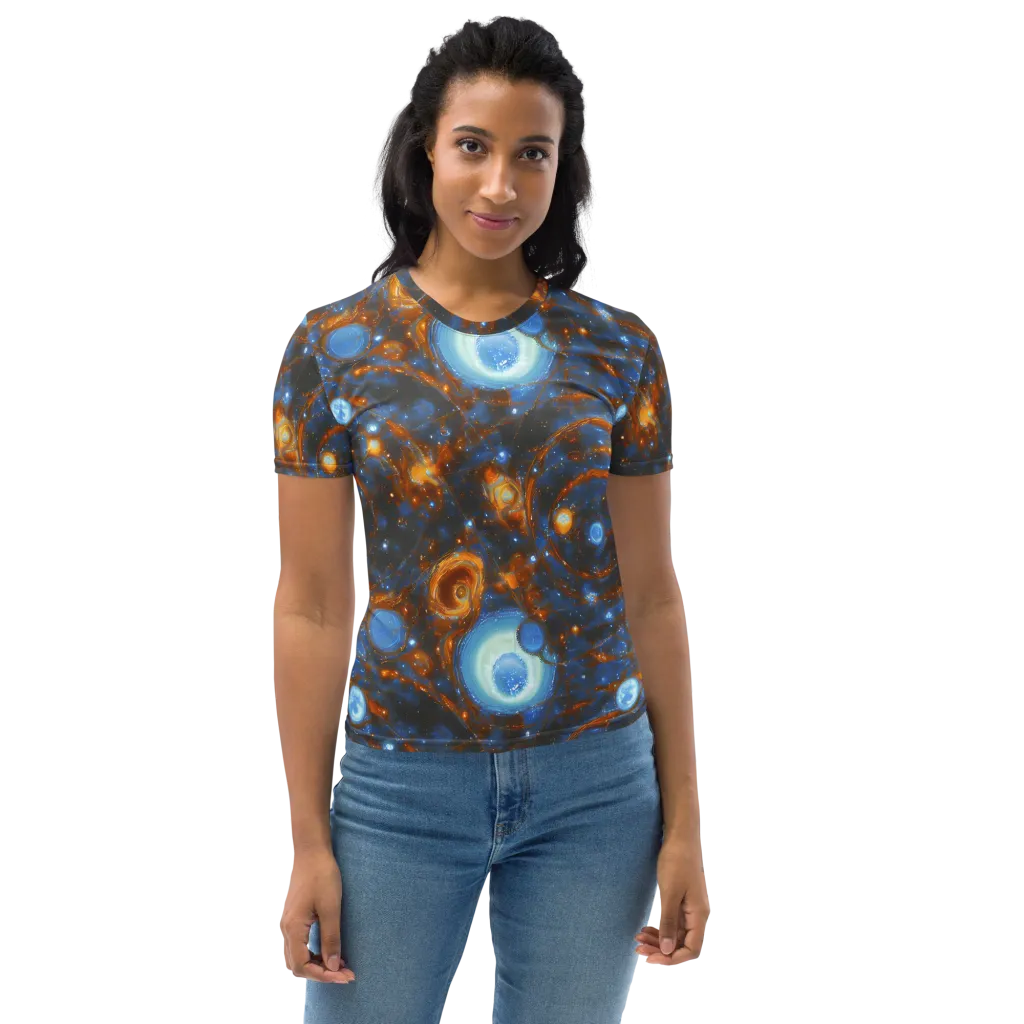 Azure Event Horizon on Women's Crew Neck T-Shirt — Front
