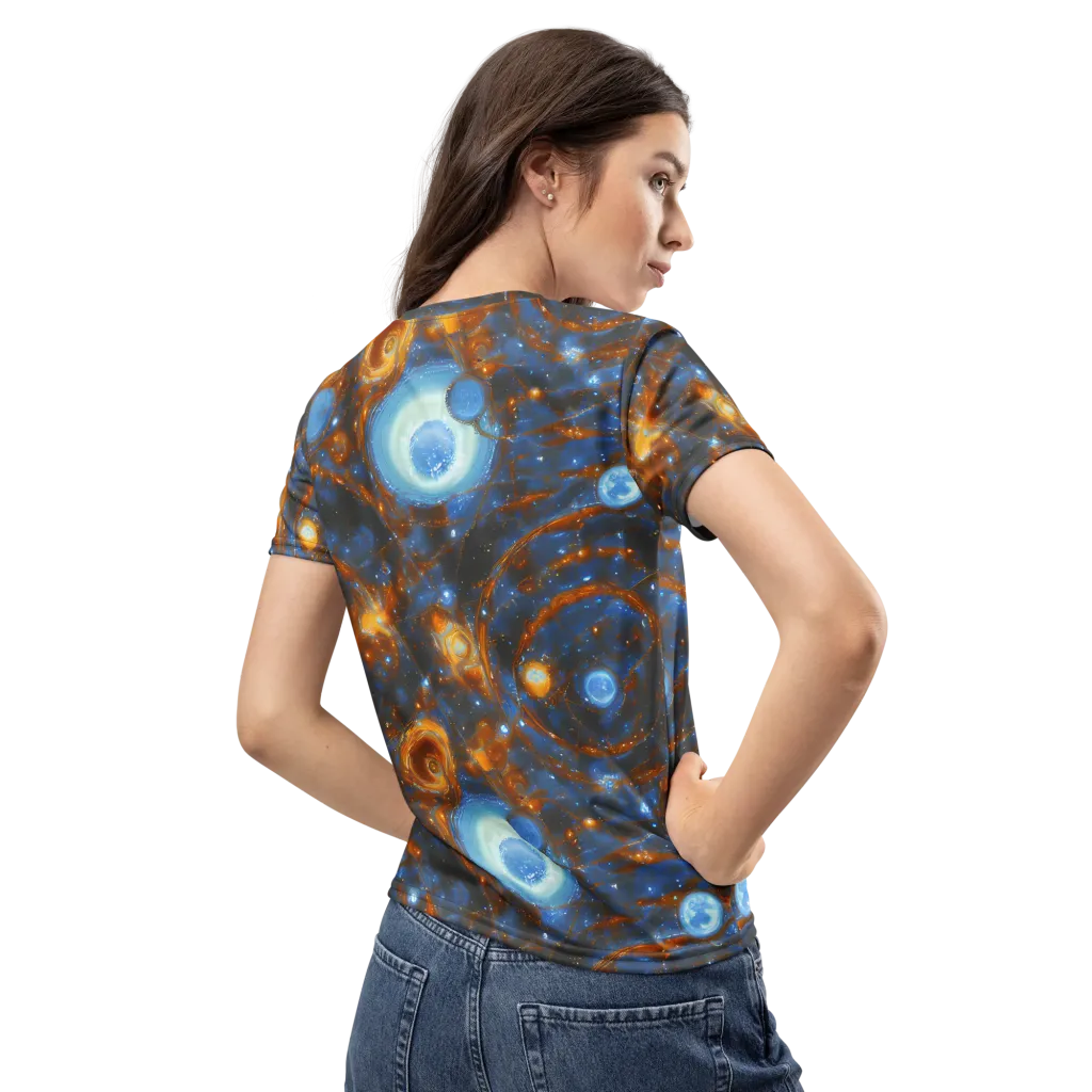 Azure Event Horizon on Women's Crew Neck T-Shirt — Back