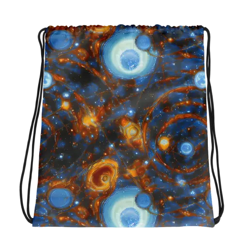 Azure Event Horizon on a Drawstring Bag