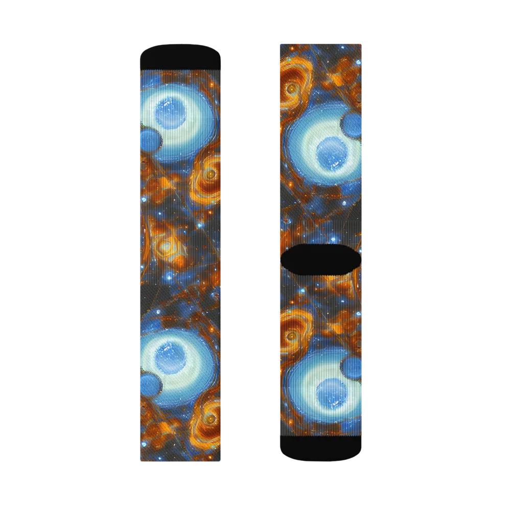 Azure Event Horizon on Socks — Left Sock